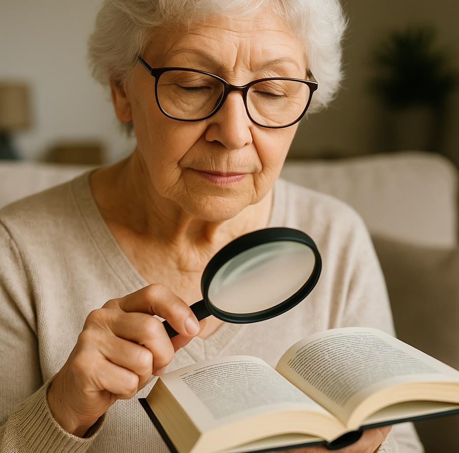 Proč používat lupy při čtení malých písem? Rady pro seniory