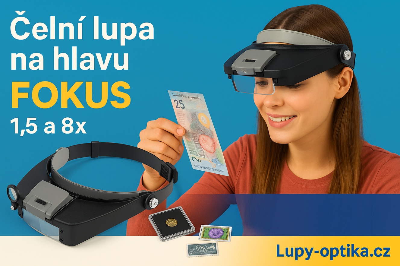 Čelní lupa na hlavu FOKUS - 1,5 a 8x