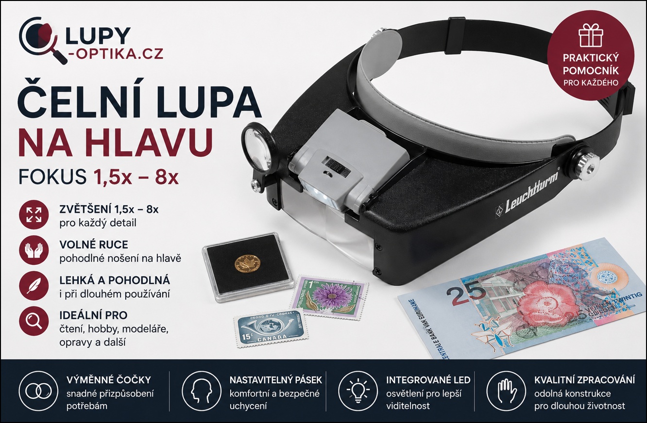 Čelní lupa na hlavu FOKUS - 1,5 a 8x