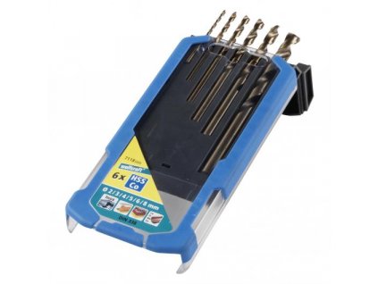 Wolfcraft Sada 6ks špirálové vrtáky do kovu HSS kobaltové o2-8mm 7118000
