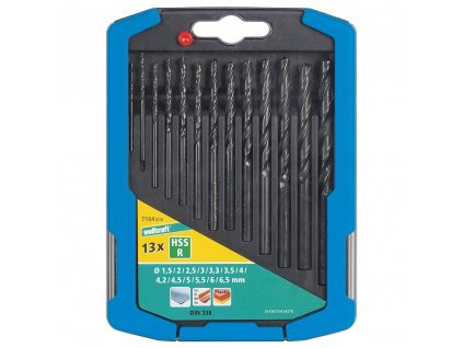 Wolfcraft Sada 13ks špirálové vrtáky do kovu HSS o1,5-6,5mm 7104000
