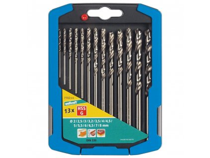 Wolfcraft Sada 13ks špirálové vrtáky do kovu HSS o2-8mm 7102000