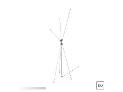 LAUTARO Stojaca lampa čierna/BLACK