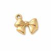 Golden bow charm on white background (1)