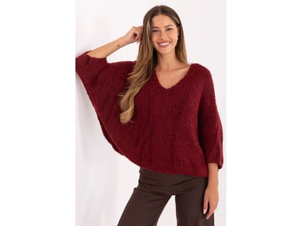 Svetr  model 217019 Italy Moda (Barva Červená, Velikost universal)