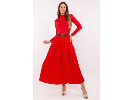 Sukně dlouhá  model 219220 Italy Moda (Barva Červená, Velikost universal)