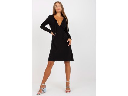 Denní šaty model 168642 Rue Paris (Barva Černá, Velikost s)