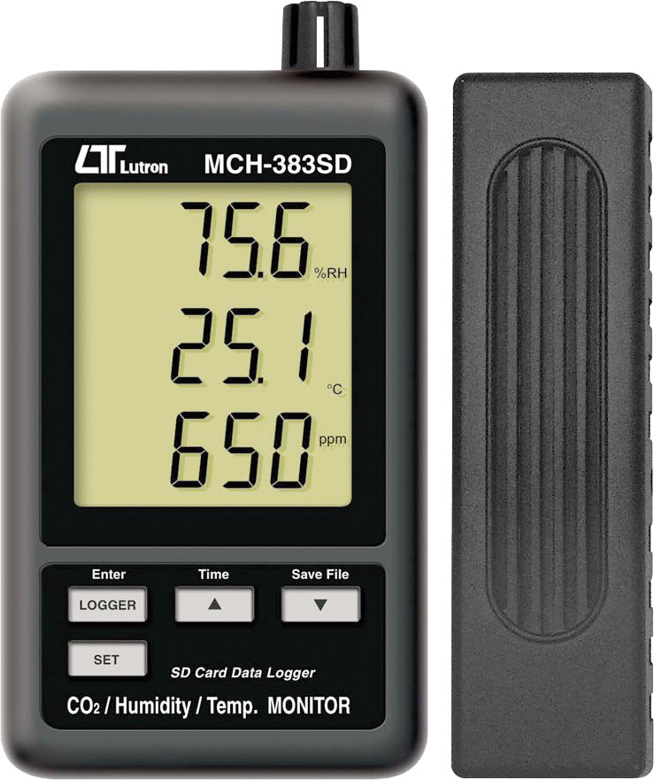 CO2+humidity+temperature meter MCH383SD Lutron Instruments