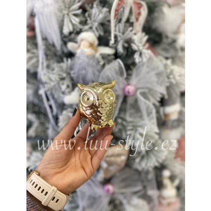 mini pokladnička Sovička (Barva Zlatá, Velikost UNI)