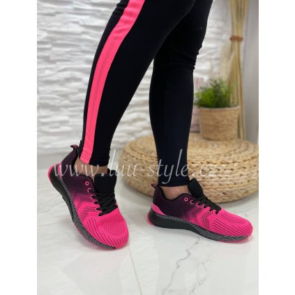 Tenisky Tisha (Barva Černá/fuchsiová, Velikost 36)