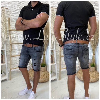 Pánské kraťase Nevan (Barva Šedá tmavá, Velikost 30)