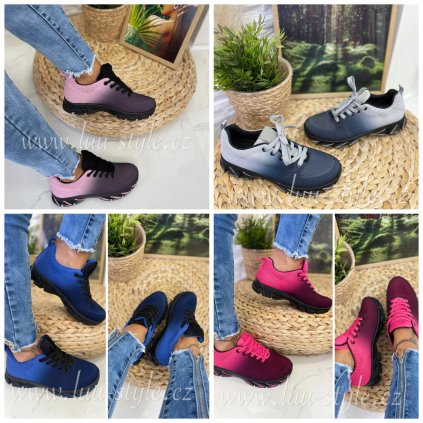 Tenisky Sheba (Barva Černá/Růžová, Velikost 36)