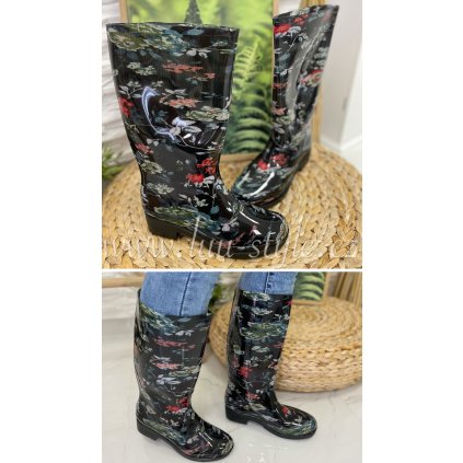 Gumáky Dahlia (Barva černo/modrá, Velikost 36)