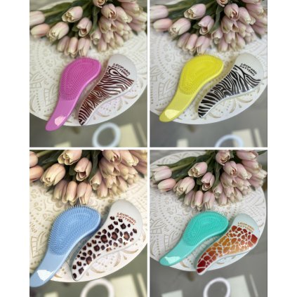 Hřeben na vlasy Leopard (Barva Mintková)