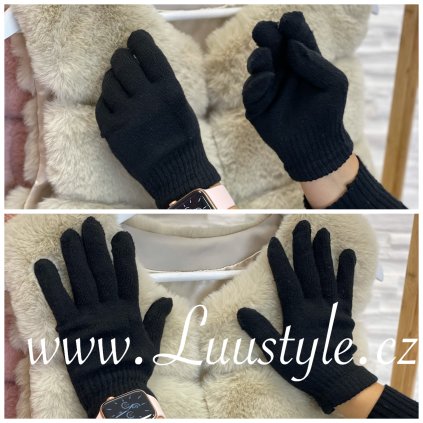 Dámské rukavice Lucka (Barva Černá, Velikost UNI)