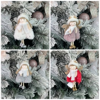 Vánoční dekorace Andělíček (Barva Bílá)