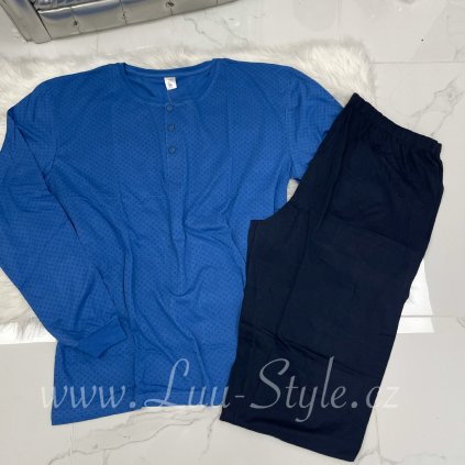 Pánské Pyžamo David (Barva Modrá, Velikost 3XL)