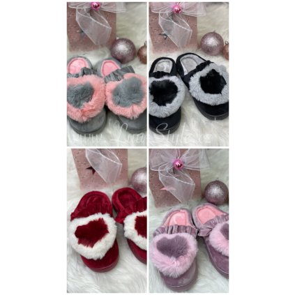 Papuče Heart (Barva Černá, Velikost 36)