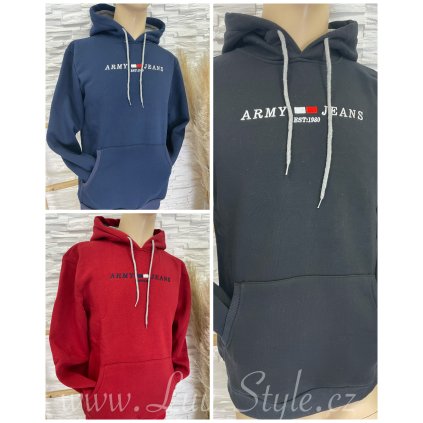 Pánská mikina ARMY (Barva Černá, Velikost M)