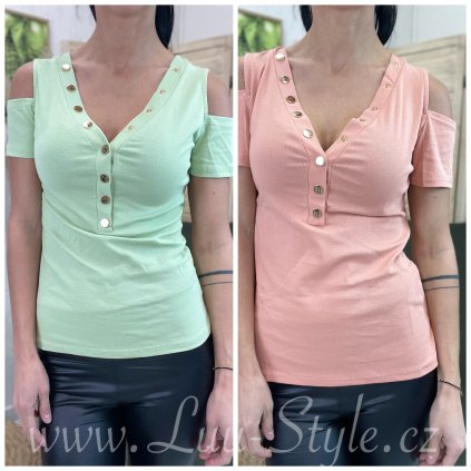 Tričko PAULINA (Barva Starorůžová, Velikost UNI)