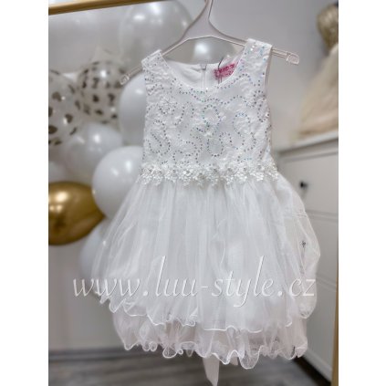 Dětské šaty Zoe 2-12 let (Barva Bílá, Velikost 2)