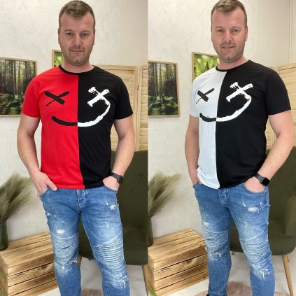 Pánské tričko PLAYBACK (Barva Bílo/černá, Velikost M)