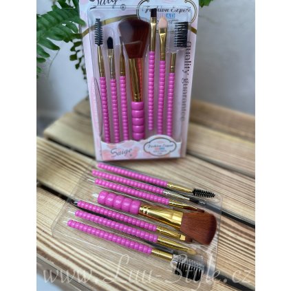 Kosmetická sada štětců SAIGE (Barva Růžová)