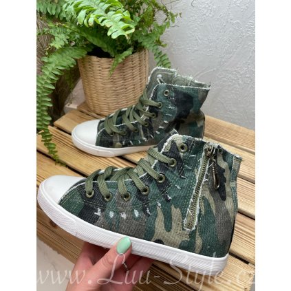 Tenisky ARMY (Barva Army zelená, Velikost 36)