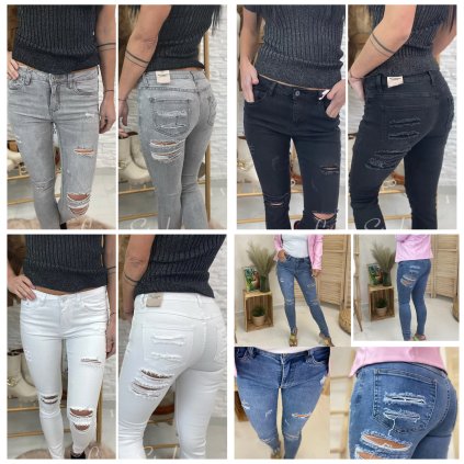 Jeans Duny (Barva Bílá, Velikost S)