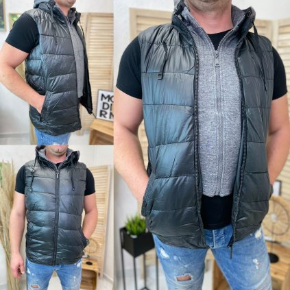 Pánská vesta BONYE (Barva Černá, Velikost M)