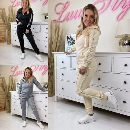 Tepláková souprava Joey (Barva Béžová, Velikost S)