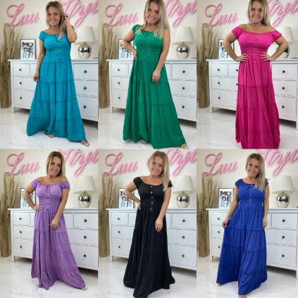 Šaty Miami (Barva Královsky Modrá, Velikost XL/XXL)