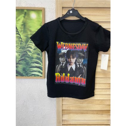 Dětské tričko Addams (Barva Černá, Velikost 6)