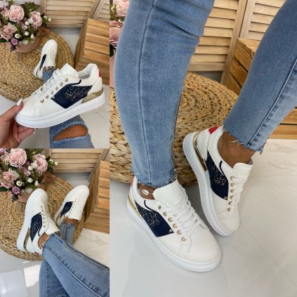 Tenisky Thea (Barva Bílá/Tm.modrá, Velikost 36)