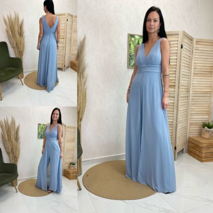 Overalové šaty Magma (Barva sv.modrá, Velikost S)