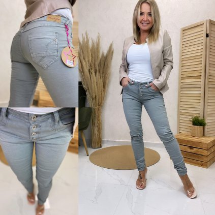 Jeans Devita (Barva Šedá, Velikost 36)