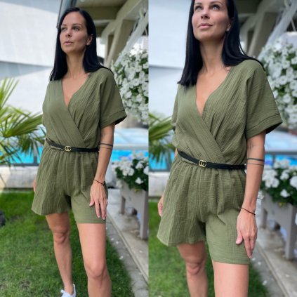 Mušelínový overal Damiána (Barva Khaki, Velikost UNI)