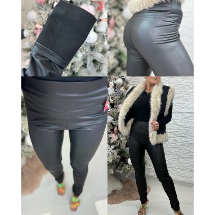Mírně zateplené legíny Carla (Barva Černá, Velikost XL/2XL)
