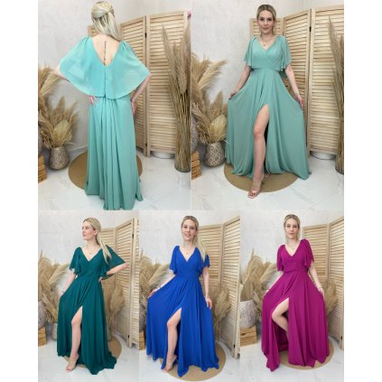 Plesové Šaty Emma (Barva Královsky Modrá, Velikost UNI)