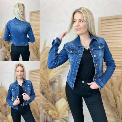 Jeans bunda Olivia (Barva Modrá, Velikost S)