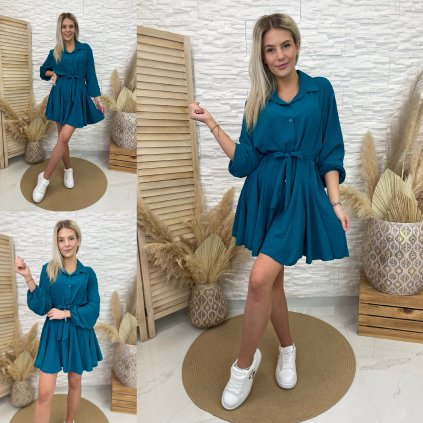 Šaty Bethany (Barva petrolejová, Velikost UNI)