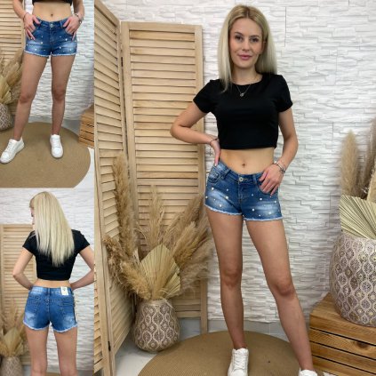 Džínové kraťase Regard (Barva Modrá, Velikost 25)