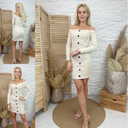 Šaty Emmy 1 (Barva Béžová, Velikost L)