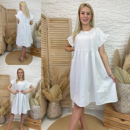 Šaty Marlin (Barva Bílá, Velikost UNI)