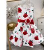 Dětské šaty Pavlínka 6-36 měsíců (Barva Bílá/Červená, Velikost 6)