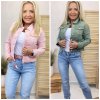 Džínová bunda Nika (Barva Khaki, Velikost Xxl)