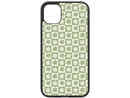 Kryt na mobil iPhone Green flower squares