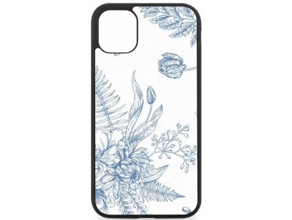 Kryt na mobil iPhone Blue in flower