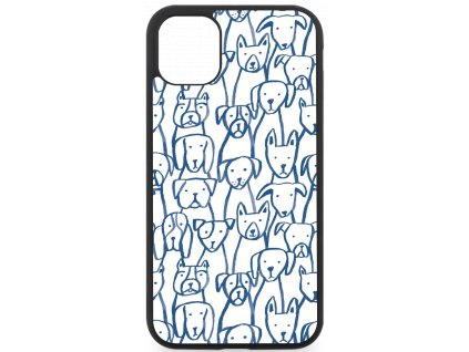 Kryt na mobil Samsung puppy pile blue