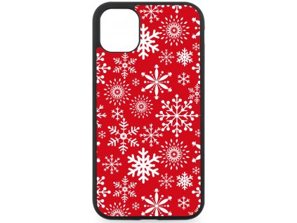 Kryt na mobil iPhone red snowflake
